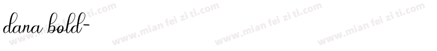 dana bold字体转换